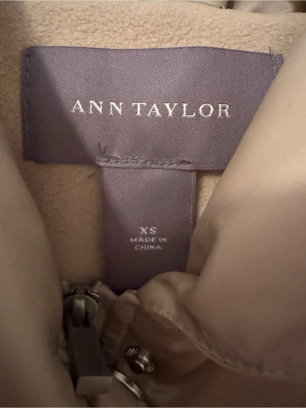 Ann Taylor Quilted Puffer Vest in Taupe - Picture 3 of 3